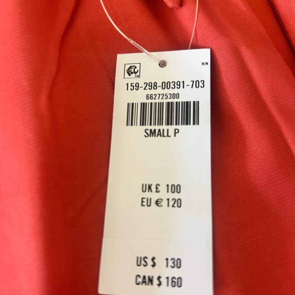Vibrant Orange Red Floral Maxi Dress NWT pd 160.. Abercrombie and Fitch - Picture 2 of 4